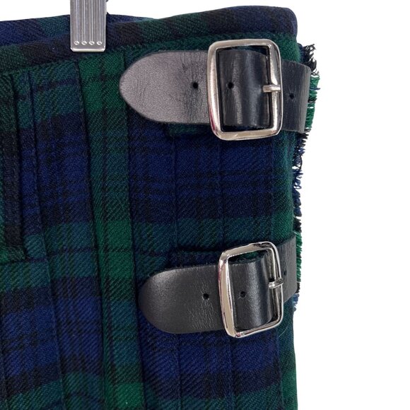 Scottish Black Watch Plaid Highlander Pleated Kilt 34 Wedding Games Festival - Picture 4 of 9